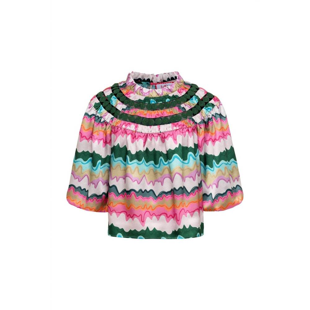NEW MARY GEORGE women's sarah mock neck top in arendell abstract